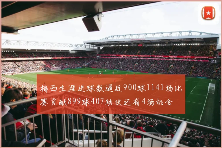 梅西生涯进球数逼近900球1141场比赛贡献899球407助攻还有4场机会